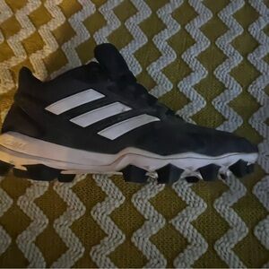 Adidas Black and White Sports Cleats